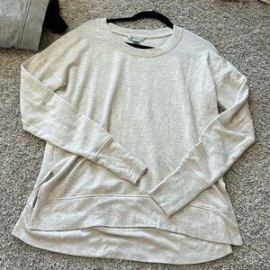 Athleta Soft Cream Fleece Lined Crew